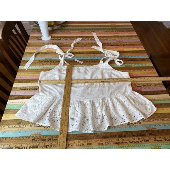 MADEWELL 1X Eyelet Plus Rosalie Tie Strap Tank Shirt XXL Womens New - Picture 8 of 9